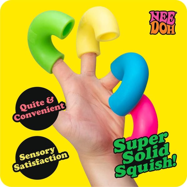 NeeDoh Mac - Squeeze - 4 Squishy Noodles - Assorted