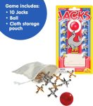 Metal Jacks and Rubber Ball Set