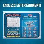 Schylling Steel Works Mechanical Multi-Model - Steel Building Set - Includes 300 Pieces. Tools. and Instructions to Make 10 Different Models - Ages 8 and Up